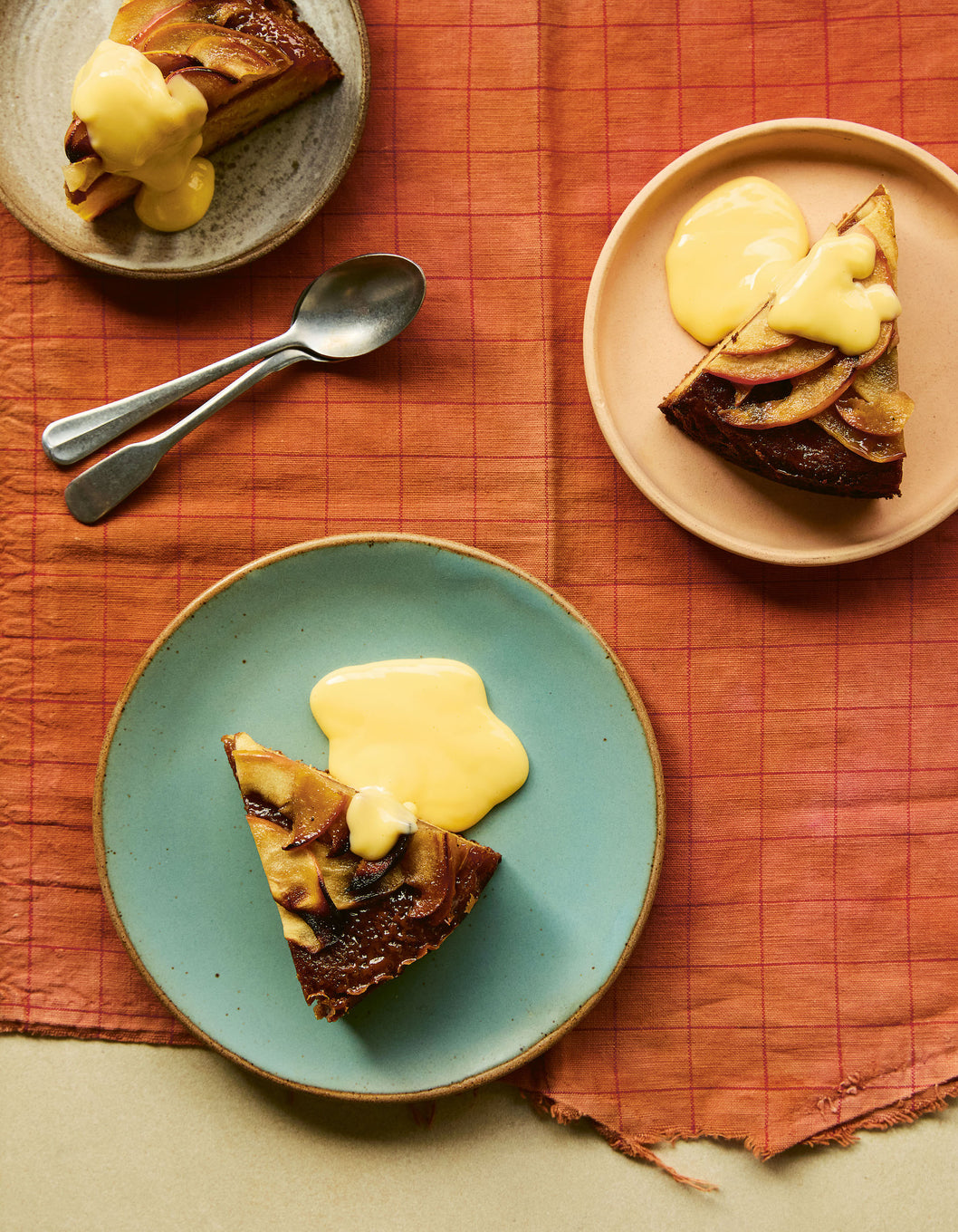 Toffee Apple From Bake it Easy. Plated and photographed from above.