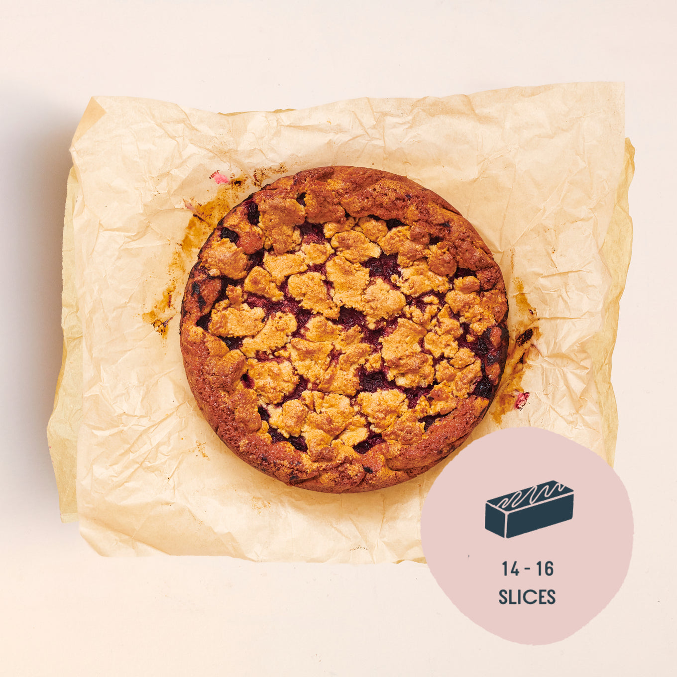 Cherry Crumble Round Cake