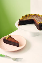 A Plated Slice Of Chocolate Fudge Cake