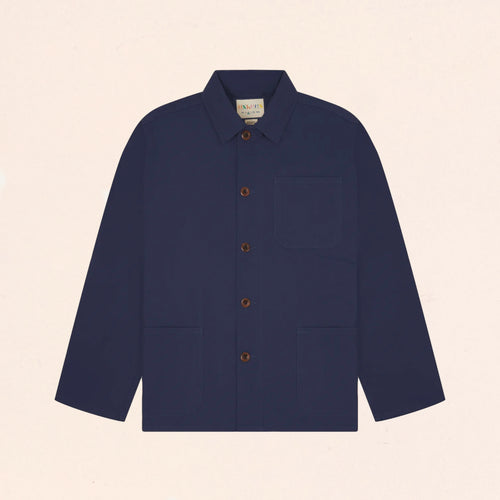 Uskees Heavy Cotton Buttoned Overshirt - Midnight Blue